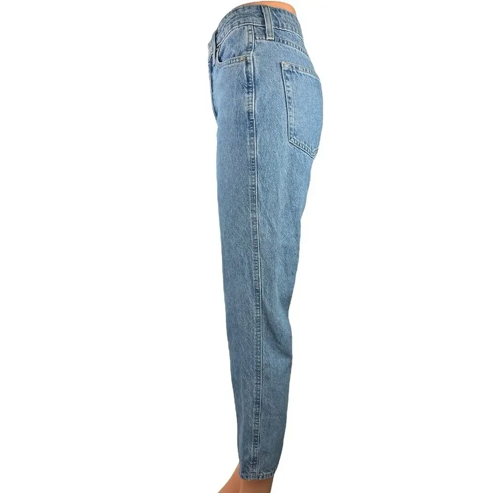 Aritzia Sun-deh Womens Blue Denim High Rise Casual Tapered Leg Jeans Pant Size 2